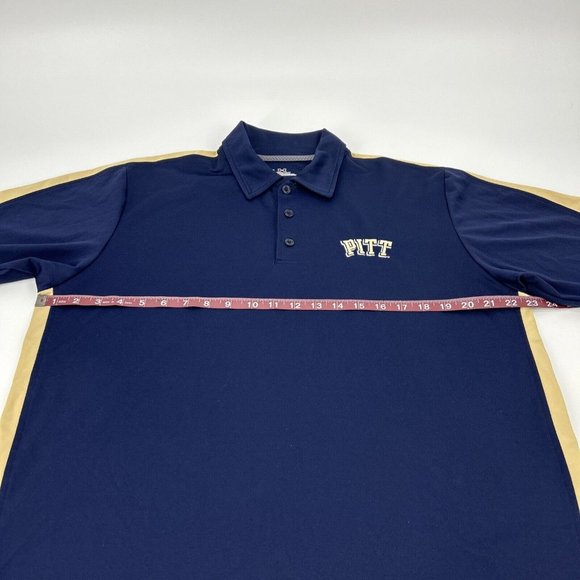 Men's Under Armour HeatGear Short Sleeve Polo Shirt Blue L‎ Pitt Panthers - Picture 8 of 9